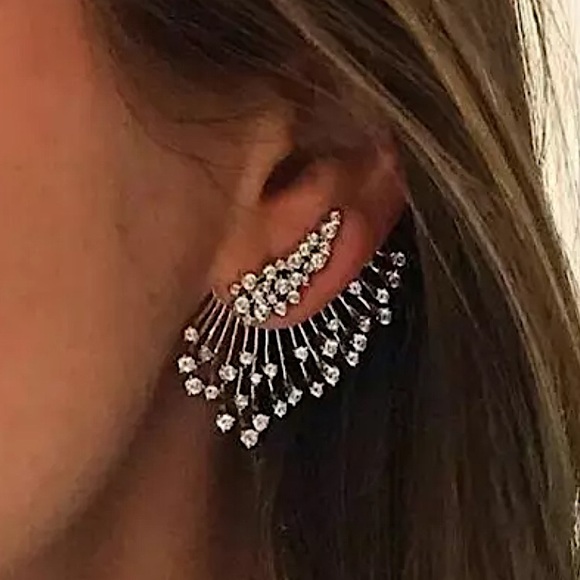 🔴𝟭𝟬/$𝟮𝟱🔴NEW Rhinestone Wing Single Earring - Picture 10 of 10